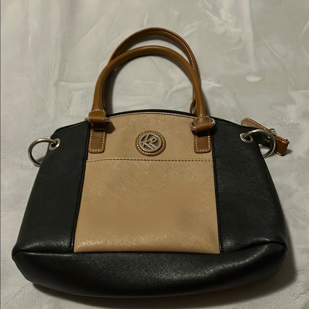 Kim Rogers Tan and Black Purse